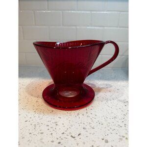 MELITTA Signiture 1-cup pour over tritan translucent cup red coffee tea espresso